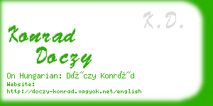 konrad doczy business card